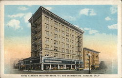 Hotel Harrison and Apartments, 14th and Harrison Sts. Oakland, CA Postcard Postcard Postcard