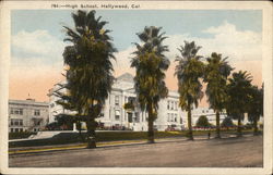 High School Hollywood, CA Postcard Postcard Postcard
