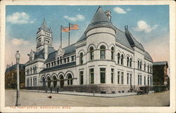 The Post Office Worcester, MA Postcard Postcard Postcard