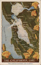 The California Girl Postcard Postcard Postcard