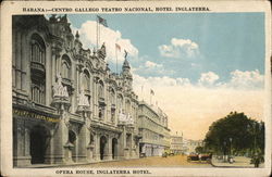 Opera House, Inglaterra Hotel Havana, Cuba Postcard Postcard Postcard