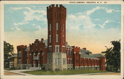 State Armory Oneonta, NY Postcard Postcard Postcard