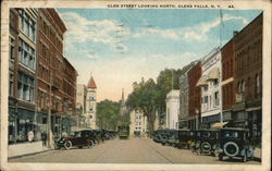 Glen Street Looking North Glens Falls, NY Postcard Postcard Postcard