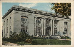 Public Library Jackson, MI Postcard Postcard Postcard