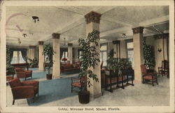 Miramar Hotel - Lobby Miami, FL Postcard Postcard Postcard