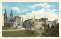 Abbey Church and Seminary St. Meinrad, IN Postcard Postcard Postcard