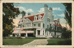 W.A. Wilur Residence, South Side Postcard
