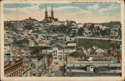 Bird's Eye View of East Side Oil City, PA Postcard Postcard Postcard