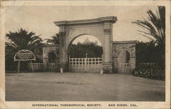International Theosophical Society San Diego, CA Postcard Postcard Postcard