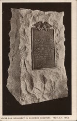 Uncle Sam Monument in Oakwood Cemetery, 1854 Postcard