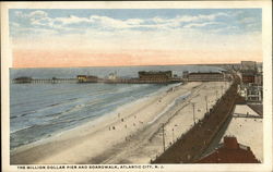 Million Dollar Pier and Boardwalk Atlantic City, NJ Postcard Postcard Postcard