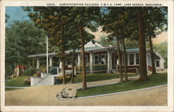 Administration Building, Y.M.C.A. Camp Lake Geneva, WI Postcard Postcard Postcard