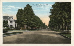 West Fifth, East from Olive Pine Bluff, AR Postcard Postcard Postcard