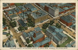 Airplane View of the Business District, Showing the Oliver Hotel Airplane View of the Business District, Showing the Oliver Hotel