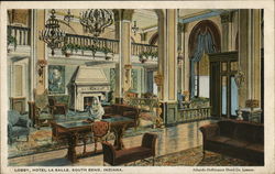 Hotel La Salle - Lobby South Bend, IN Postcard Postcard Postcard