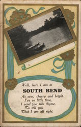 Well, Here I Am In South Bend Postcard