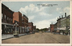 Main Street, Looking North Mishawaka, IN Postcard Postcard Postcard