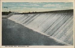 Hen Island Dam Mishawaka, IN Postcard Postcard Postcard