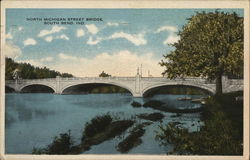 North Michigan Street Bridge South Bend, IN Postcard Postcard 