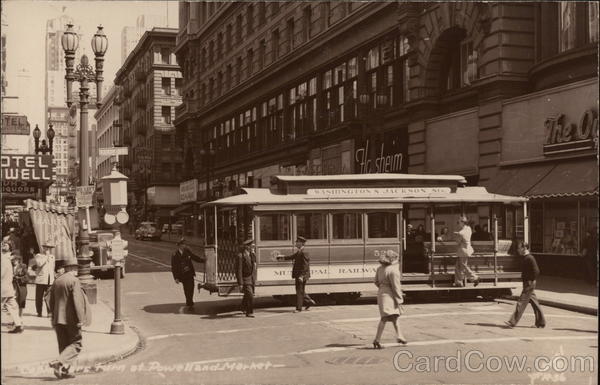 Cable Cars at Powell and Market San Francisco California