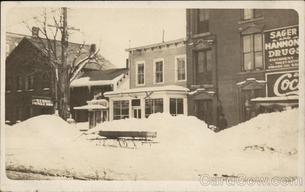 The Lunch House, Sager & Hammond Drug Store, Cedric Cycle Works Cortland New York