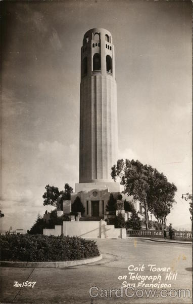 Coit Tower on Telegraph Hill San Francisco California