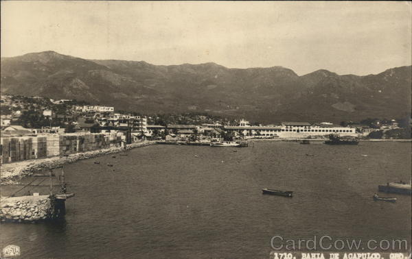 View of Town and Bay Acapulco Mexico