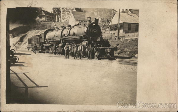 Big Locomotive Engine from Pa. on Tracks in Placer County Colfax California