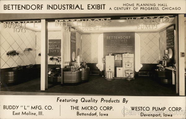 Bettendorf Industrial Exhibit 1933 Chicago World Fair