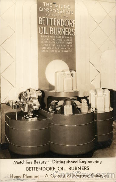 Bettendorf Oil Burners, Matchless Beauty - Distinguished Engineering Chicago Illinois