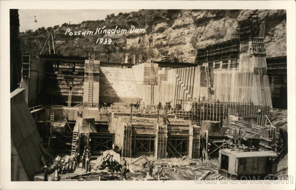 Possum Kingdom Dam, 1939 Caddo Texas