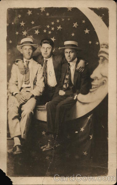 Three Men Seated in Paper Moon Atlantic City New Jersey