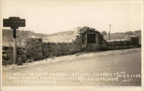 Site of the Great Meadows Battle Farmington Pennsylvania