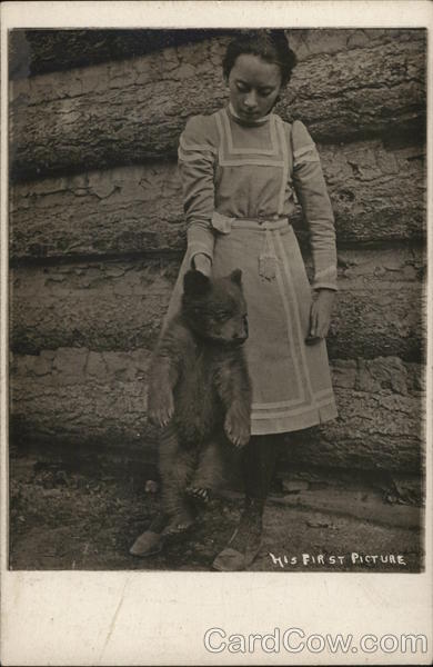 Girl Holding Bear Cub Fort Lupton Colorado