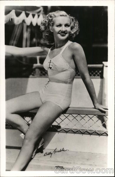 Betty Grable Posing in Swim Suit Actresses