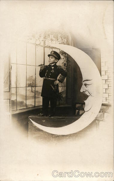 Portrait of Dwarf in Uniform & Paper Moon Moons