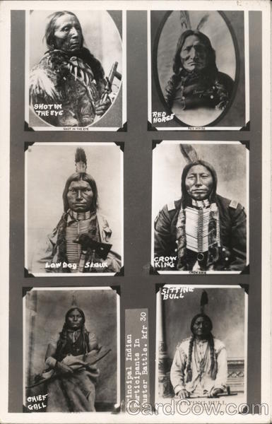 Six Pictures: Principal Indian Participants in Custer Battle