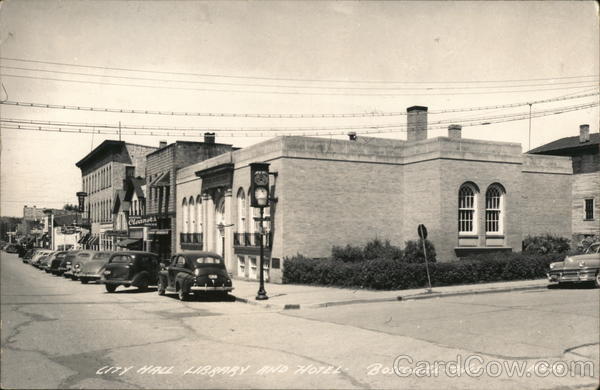 City Hall, Library and Hotel Boscobel Wisconsin