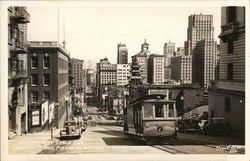 California Street Cable Car, Chinatown and Financial District Postcard