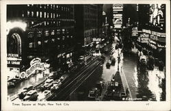 Times Square at Night Postcard