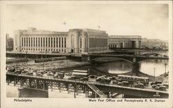 Main Post Office and Pennsylvania R. R. Station Philadelphia, PA Postcard Postcard Postcard