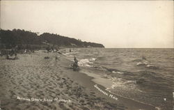 Bathing Beach, Lake Michigan Postcard