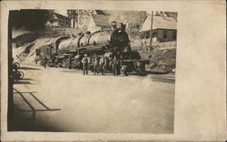 Big Locomotive Engine from Pa. on Tracks in Placer County Colfax, CA Postcard Postcard Postcard