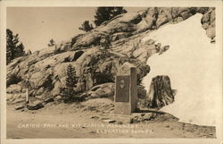 Carson Pass and Kit Carson Monument Kirkwood, CA Postcard Postcard Postcard