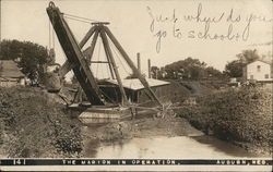 The Marion in Operation Steam Shovel, Dredge Postcard