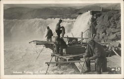 Indians Fishing at Celilo Falls The Dalles, OR Postcard Postcard Postcard