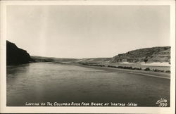 Looking Up Columbia River from Bridge Vantage, WA Postcard Postcard 