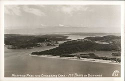 Deception Pass and Cranberry Lake, Mt. Baker in Distance Postcard