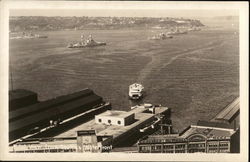 View from Seattle's Waterfront - Ships in Water Near Buildings, Shoreline Washington Postcard Postcard Postcard