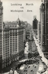 Looking North on Michigan Ave. Postcard